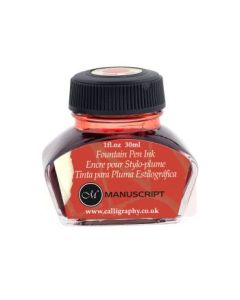 Manuscript Calligraphy Red Fountain Pen Ink - 30 ML Bottle