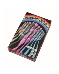 Snowman Oil Based Paint Marker - Metallic Set of 12