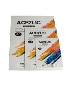 Scholar Artists' Acrylic Painting - Natural White Smooth 360 GSM Paper