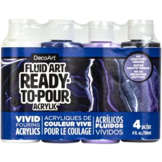 DecoArt FluidArt - Ready-to-Pour Acrylic Paint - Value Packs