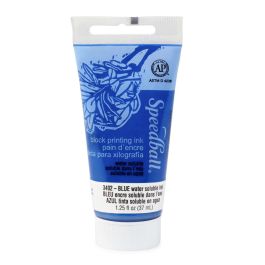 Speedball Water-Soluble Block Printing Ink Blue - Tube of 1.25 Oz / 37 ML