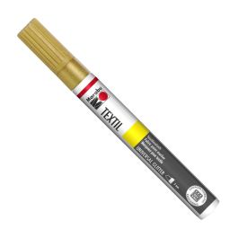 Marabu Textil Painter Glitter - Fabric Paint Marker - 3 MM - Gold (584)