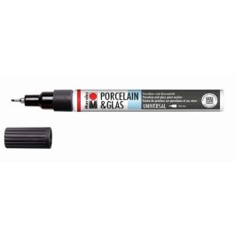 Marabu Porcelain & Glass Paint Marker - Universal Tip 0.8 MM - Black (073)