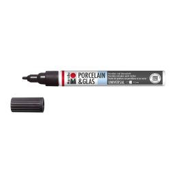 Marabu Porcelain & Glass Paint Marker - Universal Tip 1 - 2 MM - Black (073)