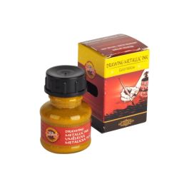 Koh-I-Noor Hardtmuth Metallic Artist's Drawing Ink - 20 GM Bottle - Gold Yellow (2211)