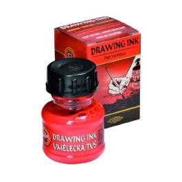 Koh-I-Noor Hardtmuth Artist's Drawing Ink - 20 GM Bottle - Vermillion Red (2300)