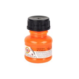 Koh-I-Noor Hardtmuth Coloured Drawing Ink - 20 GM Bottle - Fluorescent Orange