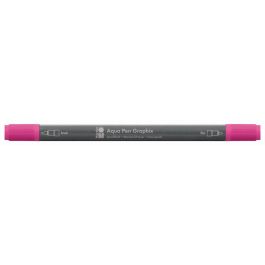 Marabu Aqua Pen Graphix Watercolour Felt Tip Pen - Dual Tip (Fine + Brush) - Pink Candy (132)