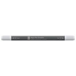 Marabu Aqua Pen Graphix Watercolour Felt Tip Pen - Dual Tip (Fine + Brush) - Light Grey (278)