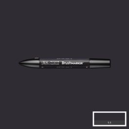 Winsor & Newton ProMarker BrushMarker - Twin Tip (Brush + Broad) - Alcohol Based - Black