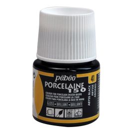 Pebeo Porcelaine 150 Paint - 45 ml bottle - Abyss Black (41)