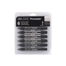 Winsor & Newton ProMarker - Twin Tip - Alcohol Based - Neutral Tones Set of 6