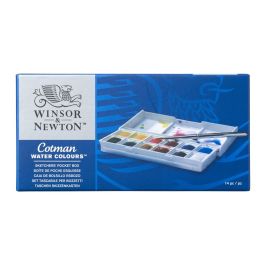 Winsor & Newton Cotman Water Colour Sketchers’ Pocket Box – 12 Half Pans