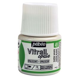 Pebeo Vitrail Opale Paint - 45 ML Bottle - Super White (049)