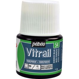 Pebeo Vitrail Paint - 45 ML Bottle - Indigo Blue (054)