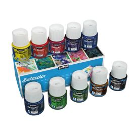 Pebeo Setacolor Light Fabric Paint - Assorted Set of 10 x 45 ML