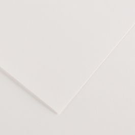 Canson Colorline Coloured Paper 50 cm x 65 cm or 19.68'' x 25.59'' White - Textured + Smooth 300 GSM - Pack of 10 Sheets