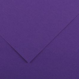 Canson Colorline Coloured Paper 50 cm x 65 cm or 19.68'' x 25.59'' Cobalt Violet - Textured + Smooth 300 GSM - Pack of 10 Sheets