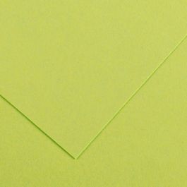 Canson Colorline Coloured Paper 50 cm x 65 cm or 19.68'' x 25.59'' Lime Green - Textured + Smooth 300 GSM - Pack of 10 Sheets