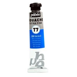 Pebeo Gouache Extra Fine T7 Paint - Cerulean Blue (200) - 20 ML Tube