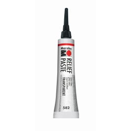 Marabu Relief Paste - Outliner for Glass & Porcelain - 20 ML Tube - Gliter Silver (582)