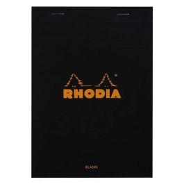 Rhodia - Basics Black No. 16 - Stapled - Blank Notepad - A5 (148 mm x 210 mm or 5.8