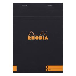 Rhodia - Black R No. 16 - Premium - Stapled - Blank Notepad - A5 (148 mm x 210 mm or 5.8