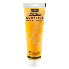 Pebeo High Viscosity Studio Acrylics - Medium Cadmium Yellow Hue (23) - Tube of 250 ML