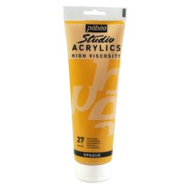 Pebeo High Viscosity Studio Acrylics - Yellow Ochre (27) - Tube of 250 ML