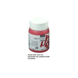 Pebeo High Viscosity Studio Acrylics - Quinacridone Scarlet (20) - Jar of 500 ML