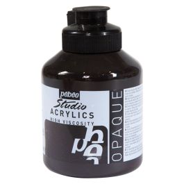 Pebeo High Viscosity Studio Acrylics - Mars Black (26) - Jar of 500 ML