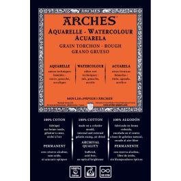 Arches Watercolour - Aquarelle - 130 cm x 914 cm Natural White Rough Grain 356 GSM 100% Cotton Paper Roll