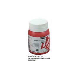 Pebeo High Viscosity Studio Acrylics - Dark Cadmium Red Hue (53) - Jar of 500 ML