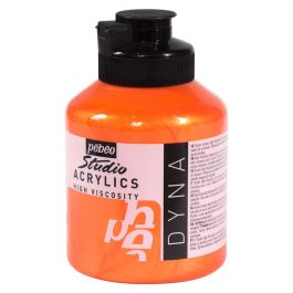 Pebeo High Viscosity Studio Acrylics - Iridescent Orange-Yellow (353) - Jar of 500 ML