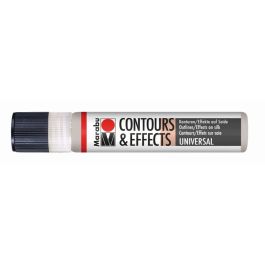 Marabu Contours & Effects - Water-Based Resist / Outliner - 25 ML Liner - Metallic Silver (782)