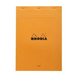 Rhodia - Basics Orange No. 18 - Stapled - Blank Notepad - A4 (210 mm x 297 mm or 8.3