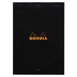 Rhodia - Basics Black No. 18 - Stapled - Blank Notepad - A4 (210 mm x 297 mm or 8.3