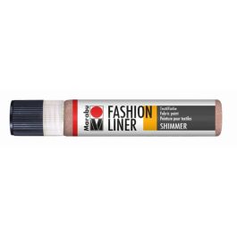 Marabu Fashion Liner - Fabric Paint - 25 ML - Shimmer Rose Gold (580)