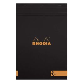 Rhodia - Black R No. 18 - Premium - Stapled - Blank Notepad - A4 (210 mm x 297 mm or 8.3