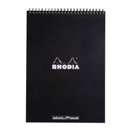 Rhodia - Classic Black - Wirebound - Dot Grid Notepad - A4 (210 mm x 297 mm or 8.3