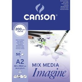 Canson Imagine Mix-Media - Light Grain 200 GSM - A2 (42 x 59.4 cm or 16.5 x 23.4