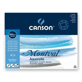 Canson Montval 300 GSM 40 x 50 cm Block of 12 Fine Grain Sheets