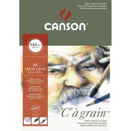 Canson C a' Grain Heavyweight Drawing Paper - Fine Grain 224 GSM A5 Poly Pack - 20 Sheets