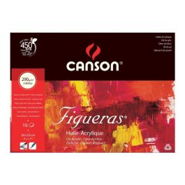 Canson Figueras Oil Paper - Canvas Grain 290 GSM - 24 x 33 cm or 9.4 x 13'' - Pad of 10 Sheets