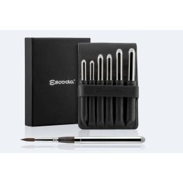 Escoda Travel Brush Sets in Black Leather Case