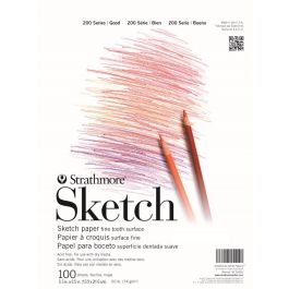 Strathmore 200 Series Sketch - White Fine Tooth 74 GSM Paper