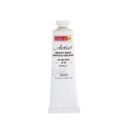 Camel Heavy Body Acrylic Paint - Zinc White (496) - Tube of 40 ML