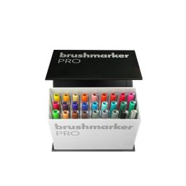 Karin Brushmarker PRO - Water-Based - Brush Tip - Mini Box Set of 26 Colours + 1 Blender