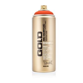 Montana Gold Acrylic Professional Spray Paint - 400 ML Can - Power Orange (F 2000)