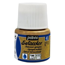 Pebeo Setacolor Opaque Shimmer Paint - 45 ml bottle - Gold (45)